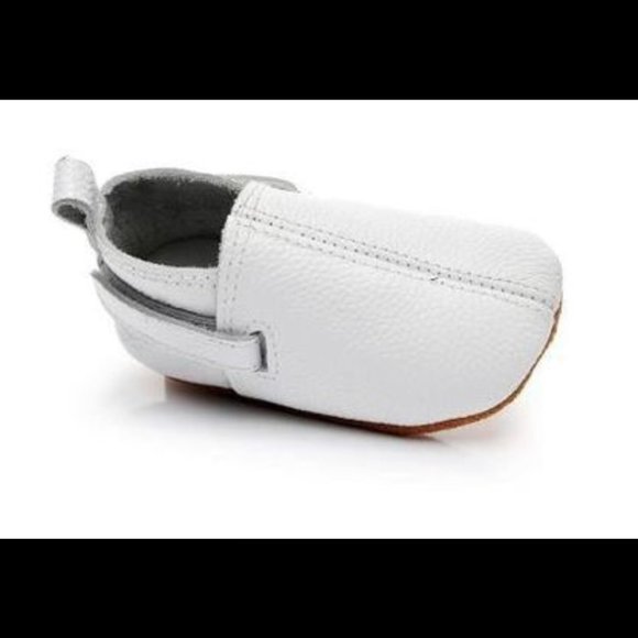CANASH & CO.: WHITE BABY/TODDLER GENUINE LEATHER SHOES - Picture 5 of 6
